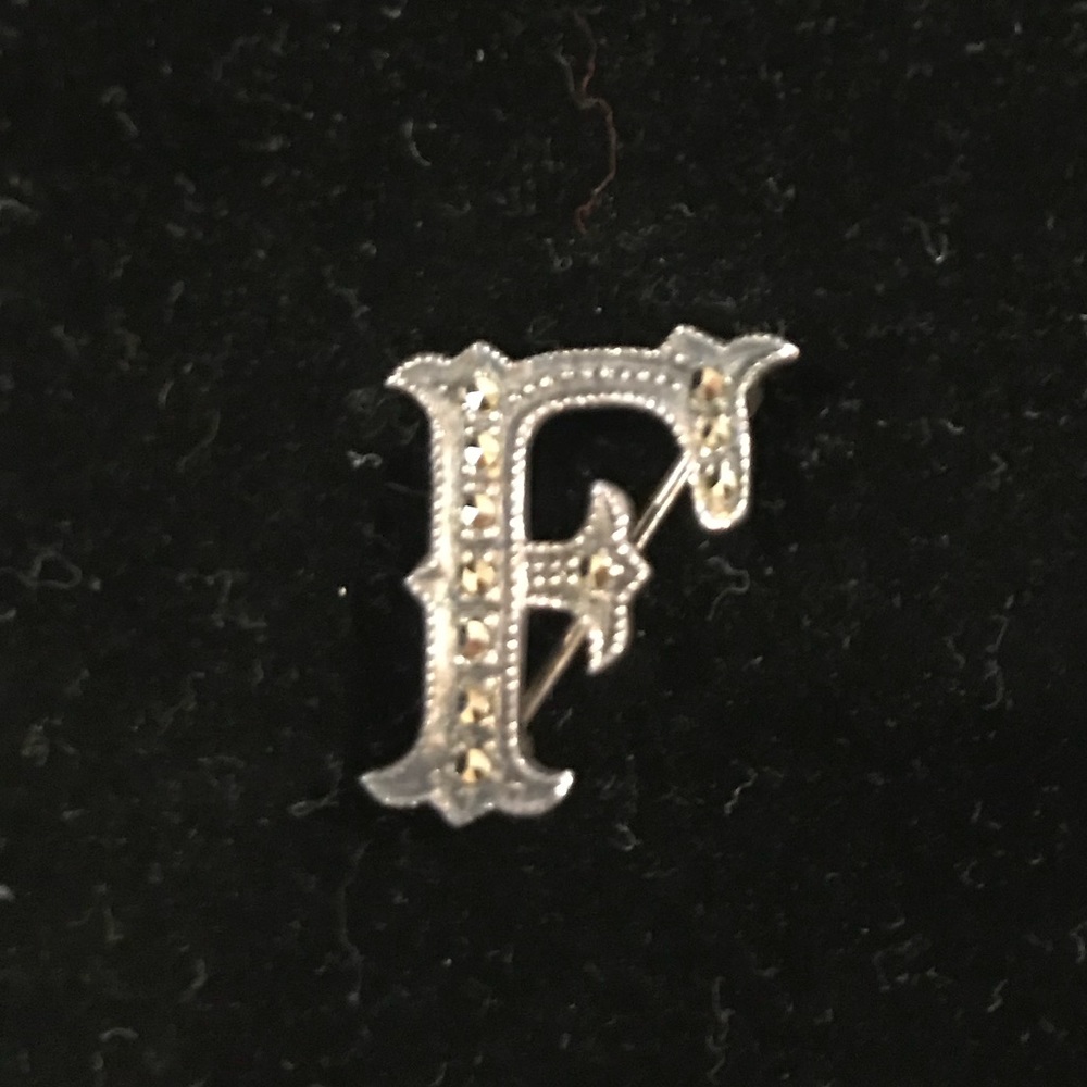 Sterling silver “F” pin